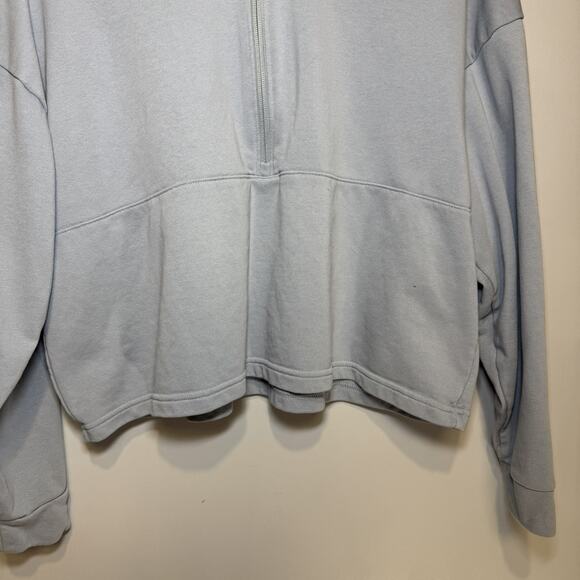 Under Armour women's Icon Fleece Oversized 1/2 Zip Crop Sweatshirt Size XS - Picture 3 of 7